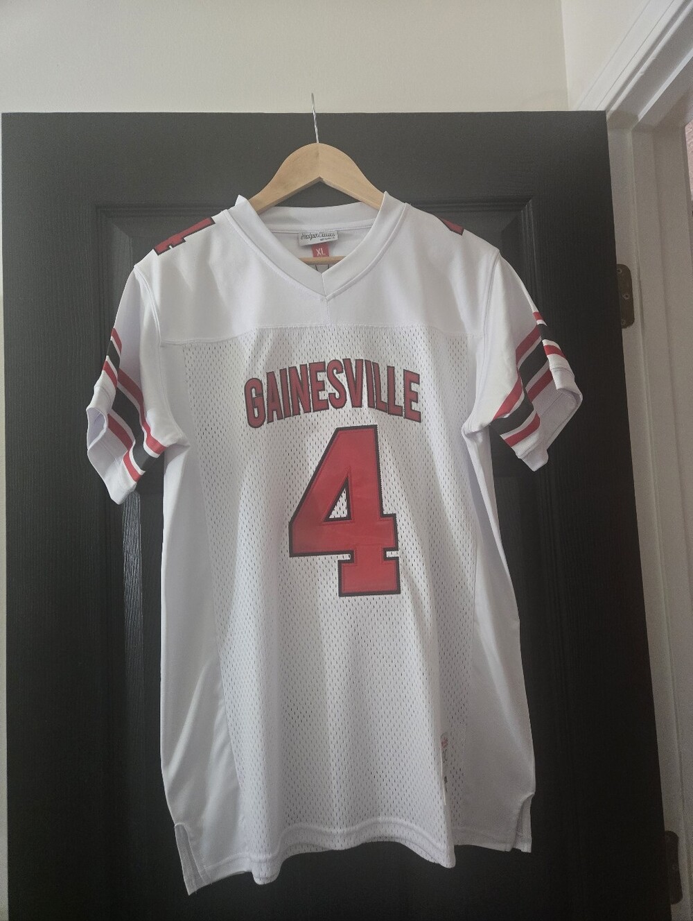 Gainesville Men's White & Red #4 Football Jersey